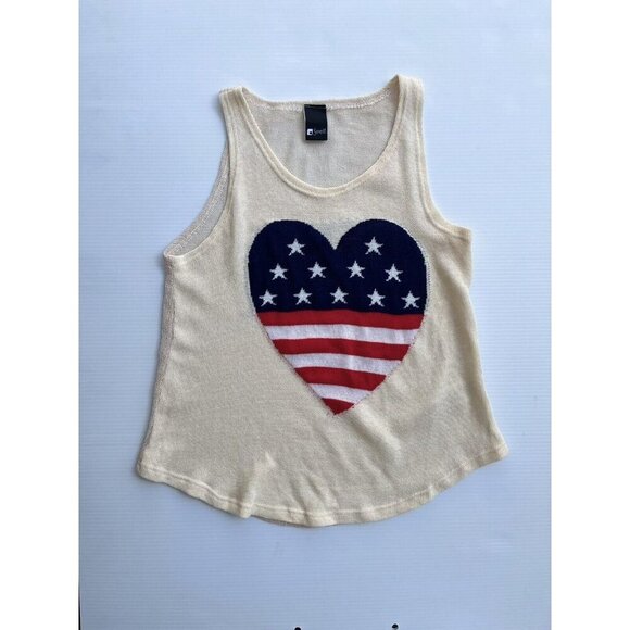 Swell Big Girls Knit I Heart The USA Flag Tank Top Size 14 - Picture 6 of 8